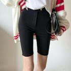 Double-button Biker Leggings