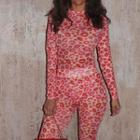 Lips Print Long-sleeve Jumpsuit