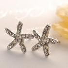 Starfish Earrings  Silver - One Size