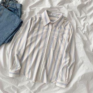 Striped Shirt Stripe - White & Blue - One Size