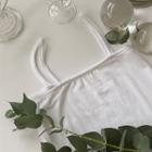 Textured Slim-fit Camisole Top White - One Size