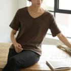 Wool Blend Short-sleeve T-shirt