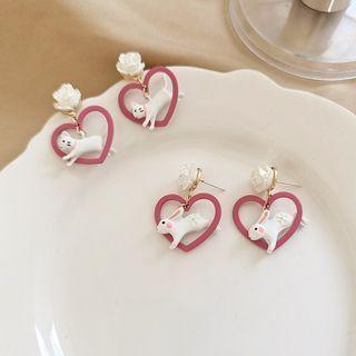 Animal Heart Alloy Dangle Earring (various Designs)