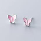 925 Sterling Silver Butterfly Earring 1 Pair - S925 - Earring - Silver - One Size