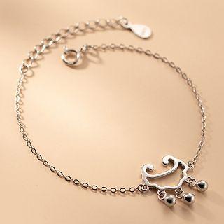 Lock Sterling Silver Bracelet 1pc - Silver - One Size