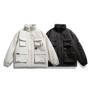 Long-sleeve High-neck Cargo Jacket