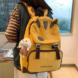 Color Block Cartoon Backpack