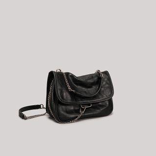 Chain Flap Crossbody Bag Black - One Size