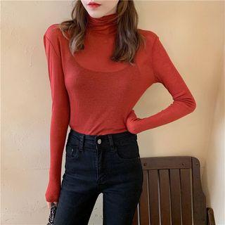 Light Long-sleeve Turtleneck Top
