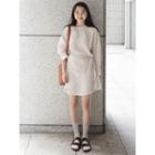 Zip-back Wrap-front Dress