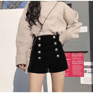Buttoned A-line Shorts