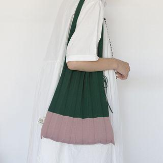 Drawstring Knit Tote Bag