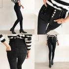 Lace-up Button-fly Skinny Pants