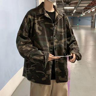 Loose-fit Camouflade Shirt Jacket