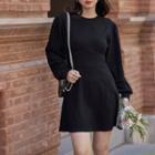 Puff Sleeve Round Neck Dress