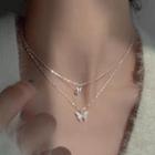 Butterfly Double-layered Necklace