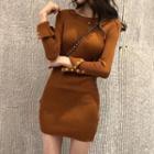 Plain Crew-neck Light Dress