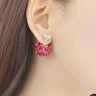 Corsage Double-sided Stud Earrings