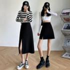 Slit-hem A-line Skirt (various Designs)
