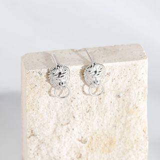 Lion Sterling Silver Earring 1 Pair - Es1232 - Silver - One Size