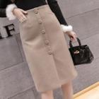 Button-up Midi Skirt