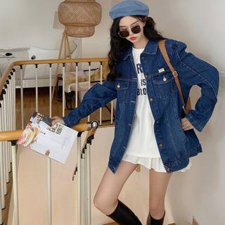 Denim Loose-fit Jacket Blue - One Size