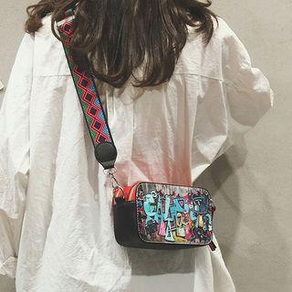 Graffiti Print Crossbody Bag