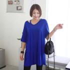 Strappy V-neck T-shirt Dress