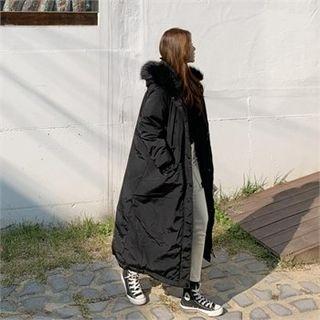 Detachable Faux-fur Long Padded Coat