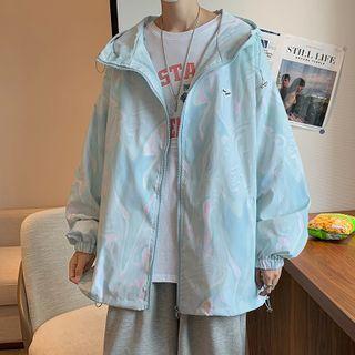 Long-sleeve Tie-dyed Zip Jacket
