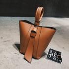 Plain Bucket Bag With Inset Pouch
