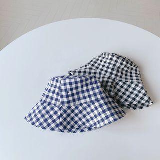Gingham Cotton Bucket Hat