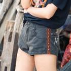 Studded Printed Shorts