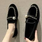 Chained Velvet Loafers
