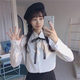 Ribbon-tie Shirt