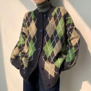 Argyle Oversize Sweater / Cardigan