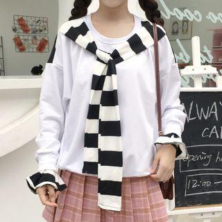 Striped Mock Two Piece Pullover