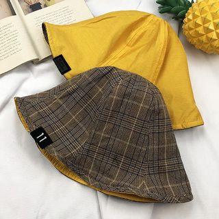 Plaid Reversible Bucket Hat
