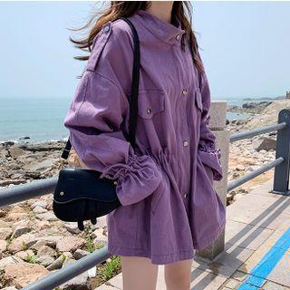 Tie-cuff Shirt Jacket
