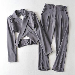 Crisscross Cut-out Blazer / Dress Pants