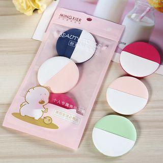 Set Of 3: Two-tone Powder Puff As Shown In Figure - One Size