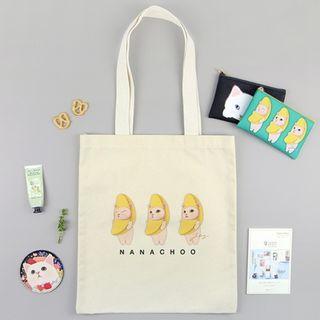 Choo Choo Cat Series Canvas Shopper Bag