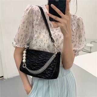 Flower Jacquard Shoulder Bag