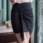 Knot Fitted Skirt
