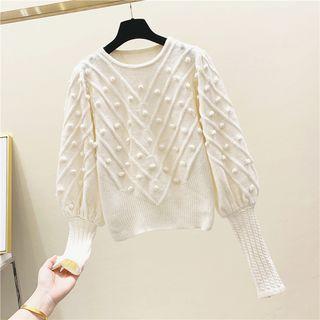 Bobble Balloon-sleeve Sweater