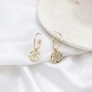 Rhinestone Drop Earring / Clip On Earring