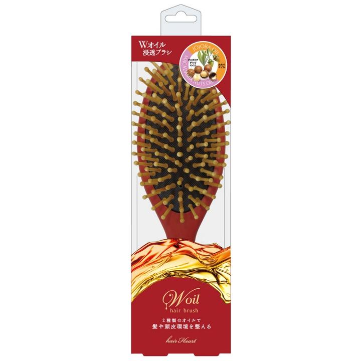 Lucky Trendy - W Oil Hair Brush (jojoba And Macadamia Nuts Oil) 1 Pc
