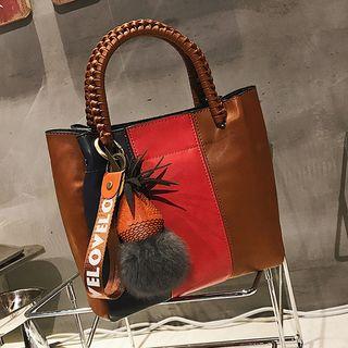 Set: Colour Block Tote Bag + Pouch
