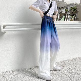 Elastic Waist Gradient Straight Leg Pants