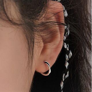 Twisted Glaze Alloy Hoop Earring